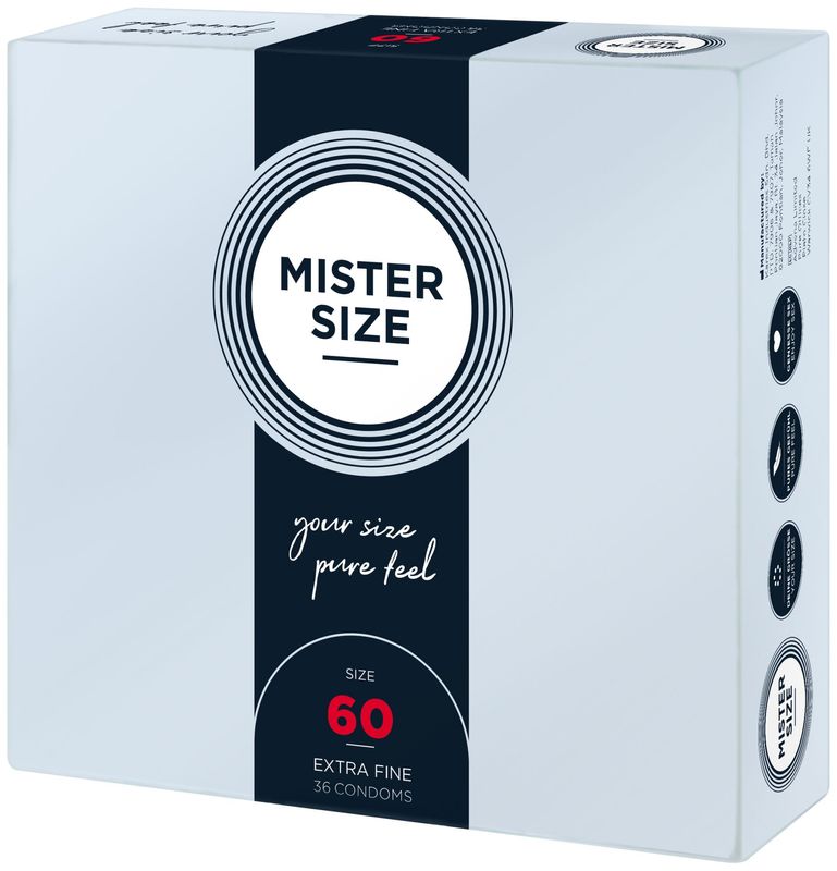 Презервативы Mister Size - pure feel - 60 (36 condoms), толщина 0,05 мм реальная фотография