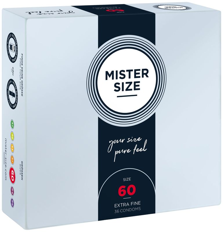 Презервативи Mister Size - pure feel - 60 (36 condoms), товщина 0,05 мм жива фотографія