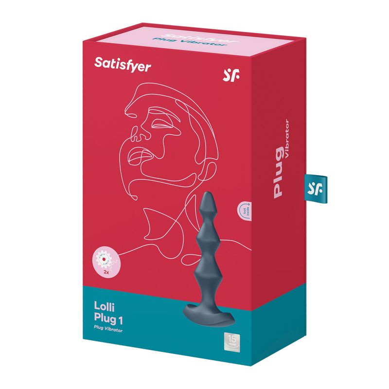 Анальный стимулятор-бусины с двумя моторами Satisfyer Lolli-Plug 1 Dark teal реальная фотография