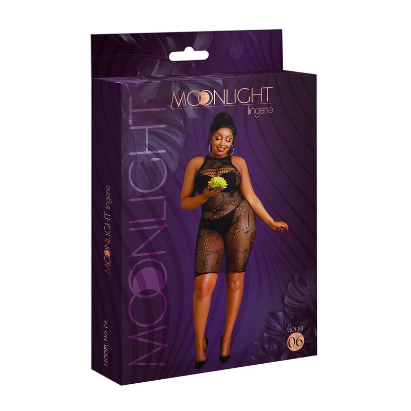 Платье-бодистокинг Moonlight Plus Model 06 XL-XXXL Black реальная фотография