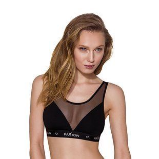 Топ з прозорою вставкою Passion PS002 TOP M, black жива фотографія
