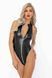Боді з мокрим ефектом Noir Handmade F294 Powerwetlook bodysuit with front zipper, XL