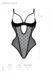 Эротическое боди Passion MARINA BODY, XXL/XXXL, black, с открытыми чашками
