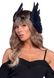 Пов’язка на голову з крилами Leg Avenue Feather headband Black, пір’я та натуральна шкіра