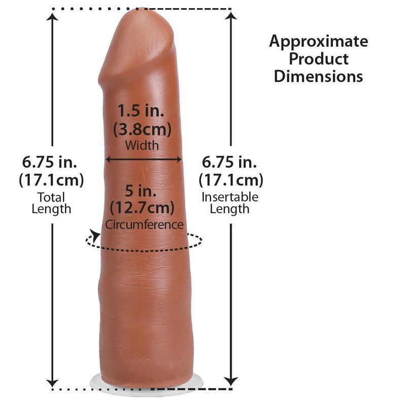 Фалоімітатор Doc Johnson The Realistic Cock ULTRASKYN - 7 Inch Caramel жива фотографія
