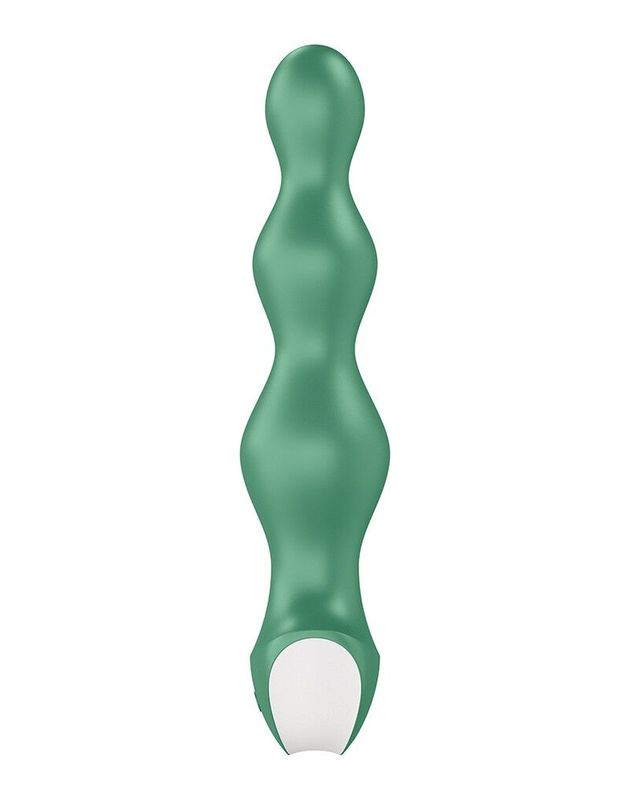 Анальный стимулятор-бусины с двумя моторами Satisfyer Lolli-Plug 2 Green реальная фотография