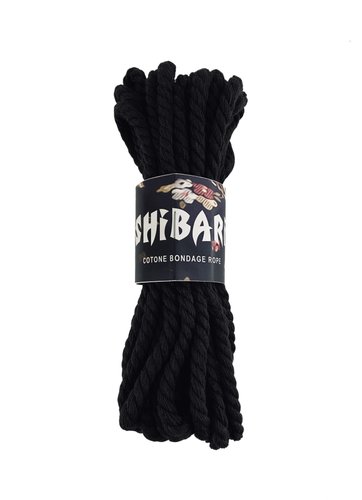 Бавовняна мотузка для шібарі Feral Feelings Shibari Rope, 8 м чорна жива фотографія