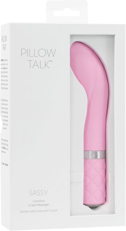 Розкішний вібратор Pillow Talk - Sassy Pink з кристалом Сваровські для точки G, подарункова упаковка жива фотографія