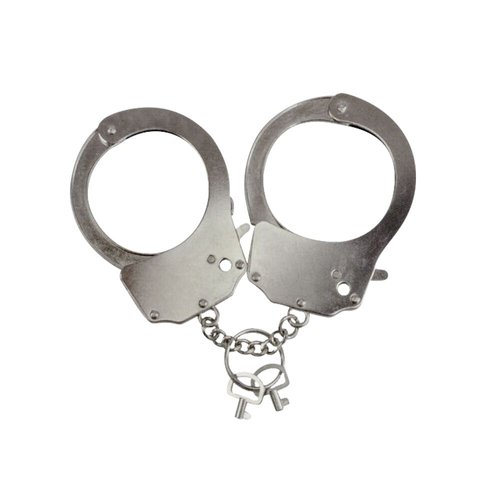 Наручники металлические Adrien Lastic Handcuffs Metallic (полицейские) реальная фотография
