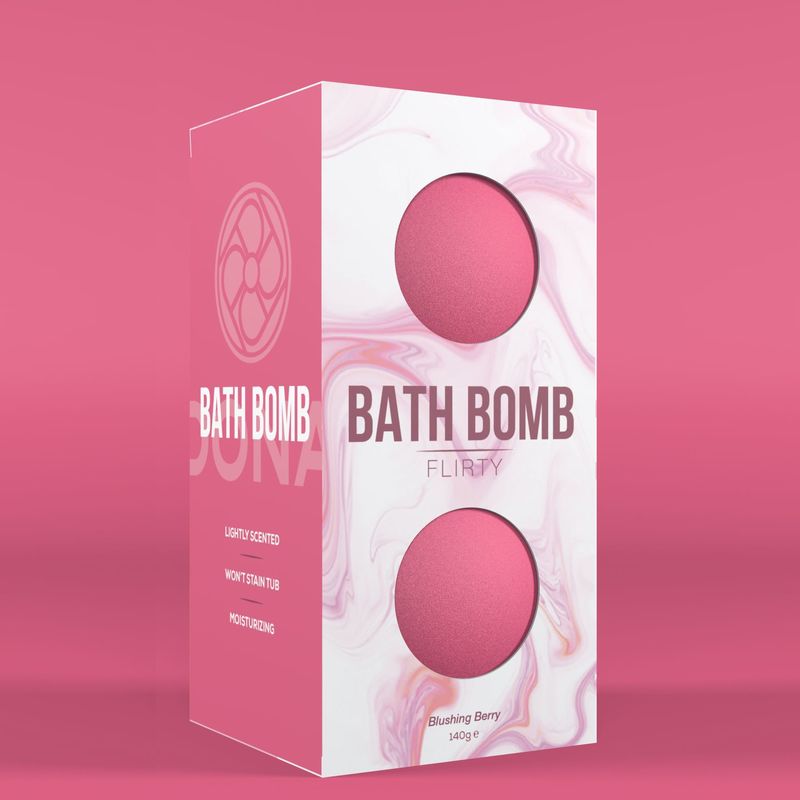 Бомбочка для ванны Dona Bath Bomb - Flirty - Blushing Berry (140 гр) жива фотографія