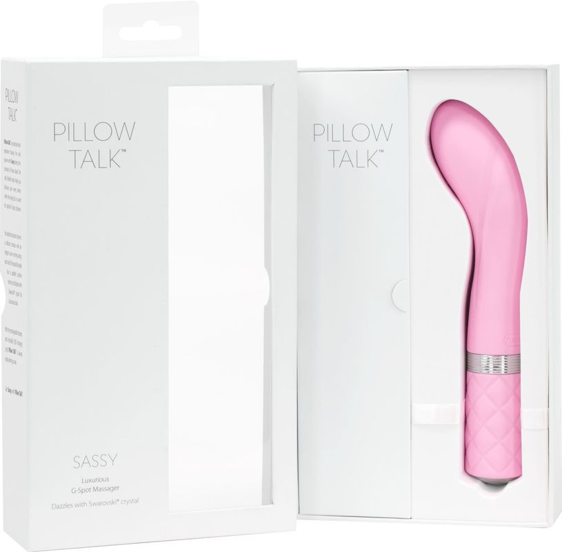 Розкішний вібратор Pillow Talk - Sassy Pink з кристалом Сваровські для точки G, подарункова упаковка жива фотографія