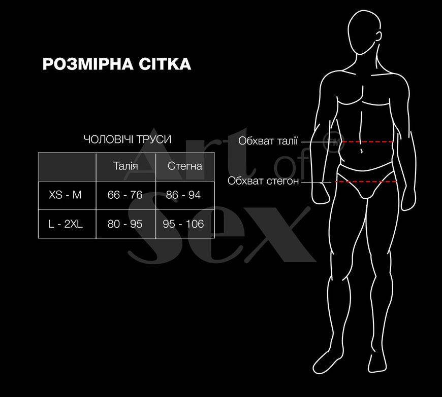 Мужские трусики XS-2XL с силиконовой анальной пробкой Art of Sex - Sexy Panties plug size S Black реальная фотография