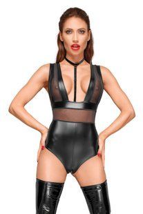 Боди с мокрым эффектом Noir Handmade F183 Powerwetlook body, S реальная фотография