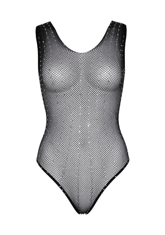 Leg Avenue Rhinestone fishnet bodysuit OS Black реальная фотография