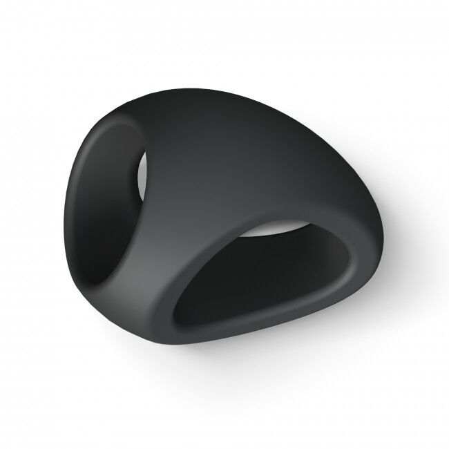 Эрекционное кольцо двойное Love To Love FLUX RING - BLACK ONYX реальная фотография