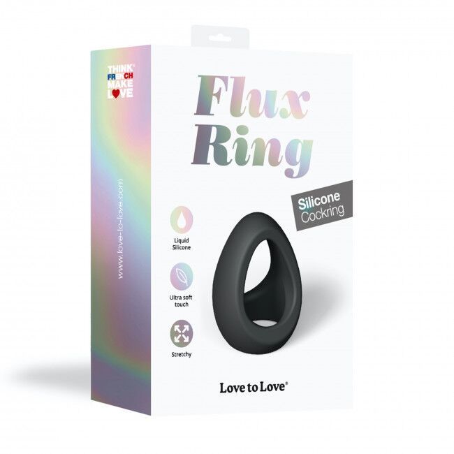 Ерекційне кільце подвійне Love To Love FLUX RING - BLACK ONYX жива фотографія