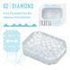 Унисекс-стимулятор Tenga UNI Diamond, белый, с зубчатым рельефом, лубрикант в комплекте