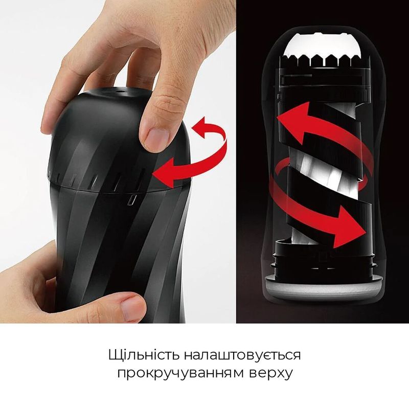 Мастурбатор Tenga Air-Tech Twist Tickle Red зі змінною тугістю обхвату, ефект глибокого мінету жива фотографія