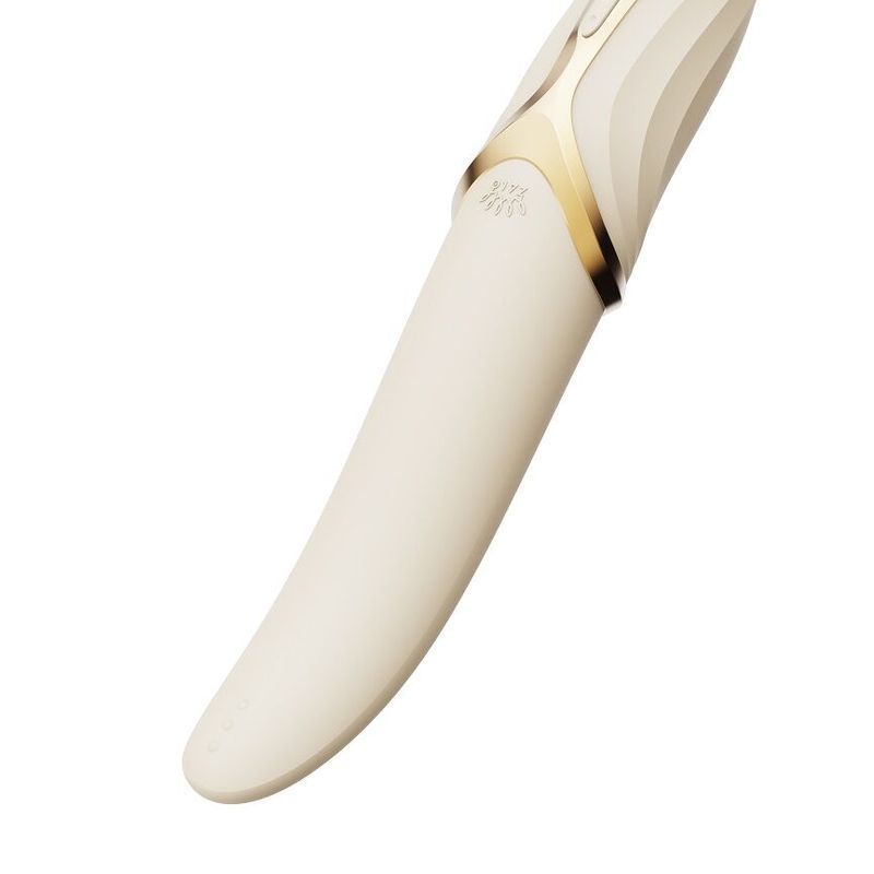 Вибратор Zalo &ndash; EVE Ivory White, вибрация + ротация, имитация язычка, подогрев до 39 &deg;C реальная фотография