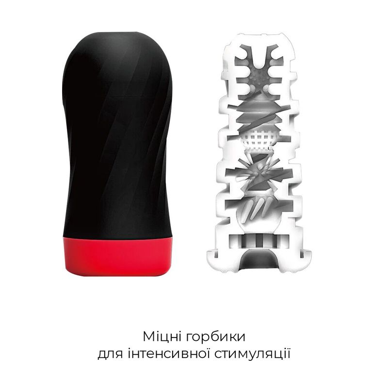 Мастурбатор Tenga Air-Tech Twist Tickle Red зі змінною тугістю обхвату, ефект глибокого мінету жива фотографія