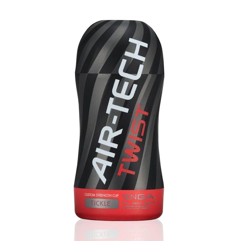 Мастурбатор Tenga Air-Tech Twist Tickle Red с изменяемой тугостью обхвата, эффект глубокого минета реальная фотография