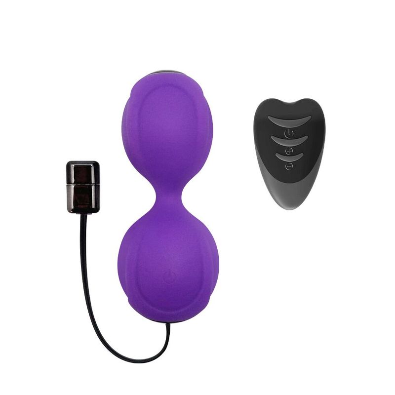 Вагинальные шарики с вибрацией Adrien Lastic Kegel Vibe Purple, диаметр 3,7см реальная фотография