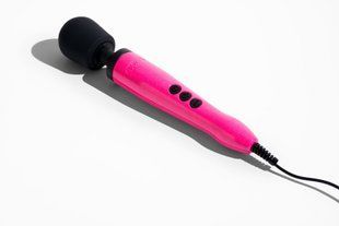 Вібромасажер DOXY Die Cast Massager Hot Pink, дуже потужний, живлення 220В, металевий корпус жива фотографія
