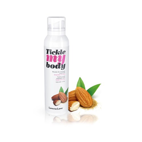 Масажна піна Love To Love Tickle my body Sweet almonds (150 мл), зволожувальна жива фотографія