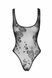 Боди Noir Handmade F242 Tulle body with patterned flock embroidery, M