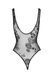 Боди Noir Handmade F242 Tulle body with patterned flock embroidery, M