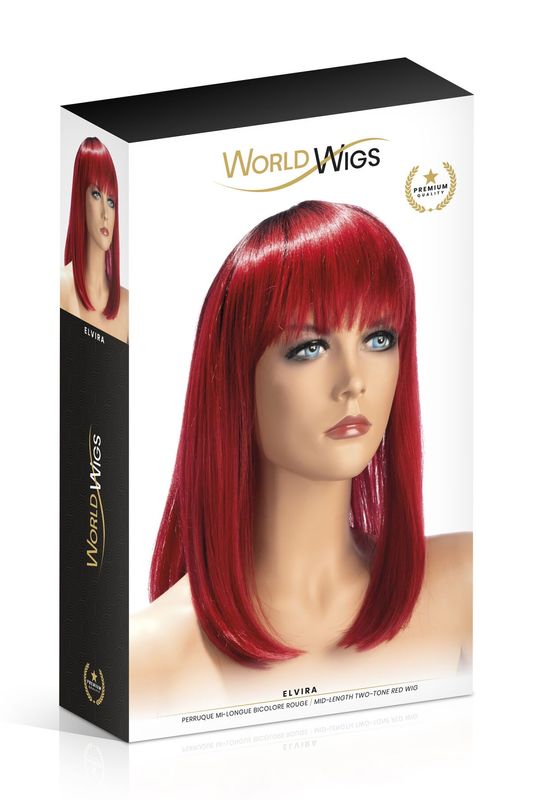 Перука World Wigs ELVIRA MID-LENGTH TWO-TONE RED жива фотографія