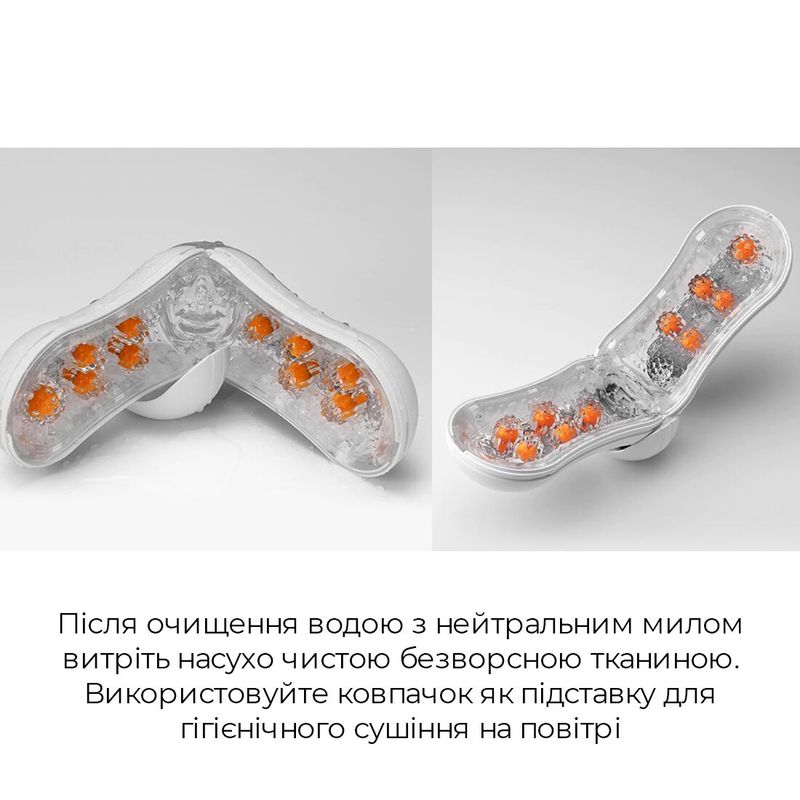 Мастурбатор Tenga Flip Orb — Orange Crash, с изменяемым сжатием, со стимулирующими шариками внутри реальная фотография