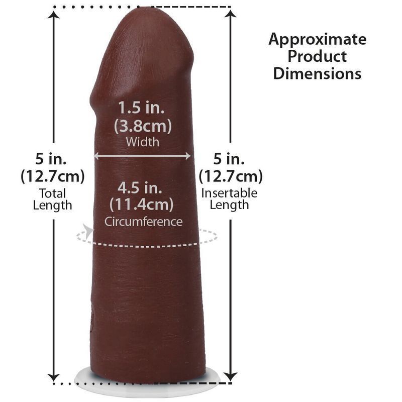 Фаллоимитатор Doc Johnson The Realistic Cock ULTRASKYN - 5 Inch Chocolate реальная фотография