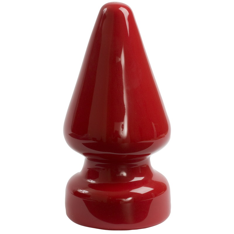 Анальная пробка Doc Johnson Red Boy - XL Butt Plug The Challenge, диаметр 12 см реальная фотография