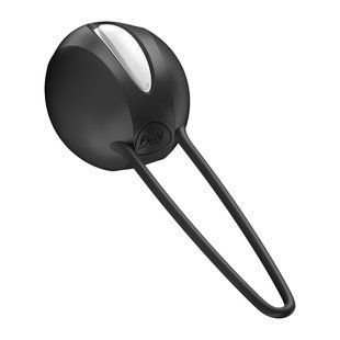 Вагинальный шарик Fun Factory SMARTBALL UNO Black, одинарный, диаметр 3,6 см реальная фотография