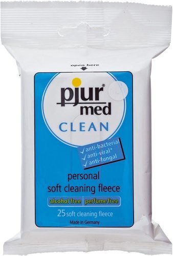Вологі серветки pjur MED Clean 25 штук жива фотографія