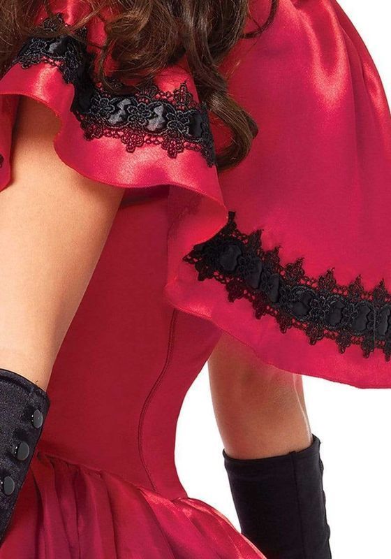 Еротичний костюм Червоної шапочки Leg Avenue Gothic Red Riding Hood XL, сукня, накидка жива фотографія