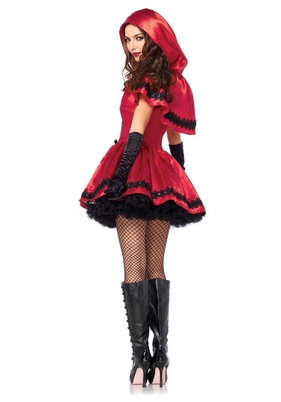 Еротичний костюм Червоної шапочки Leg Avenue Gothic Red Riding Hood XL, сукня, накидка жива фотографія