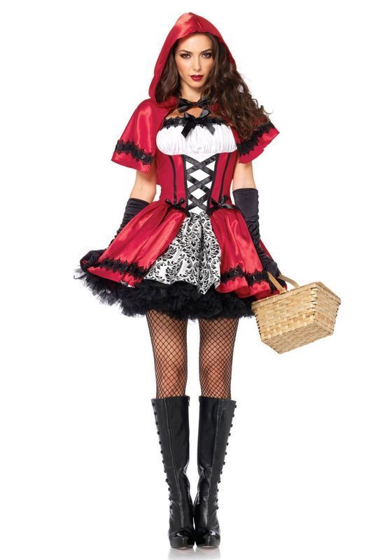 Еротичний костюм Червоної шапочки Leg Avenue Gothic Red Riding Hood XL, сукня, накидка жива фотографія