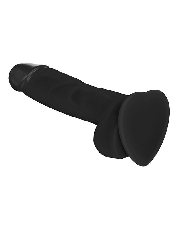 Реалистичный фаллоимитатор Strap-On-Me SOFT REALISTIC DILDO Black - Size L реальная фотография