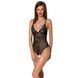 Боді з ажурним декором та відкритим кроком Passion URSULA BODY S/M, black