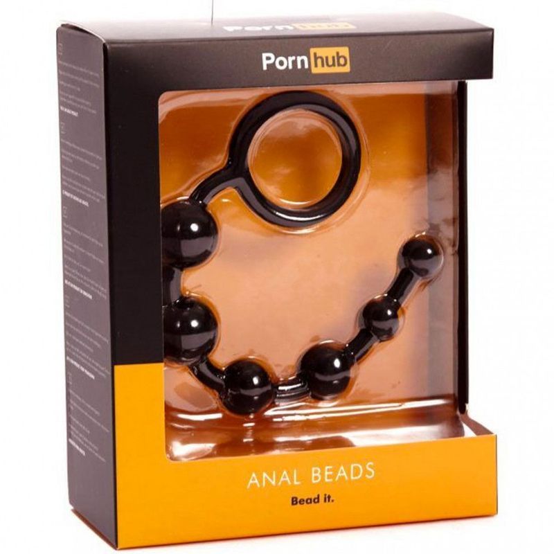 Анальные бусы Pornhub Anal Beads, силикон, макс. диаметр 2см реальная фотография
