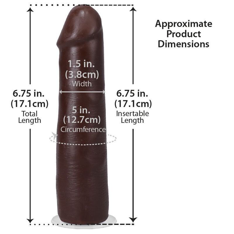 Фаллоимитатор Doc Johnson The Realistic Cock ULTRASKYN - 7 Inch Chocolate реальная фотография