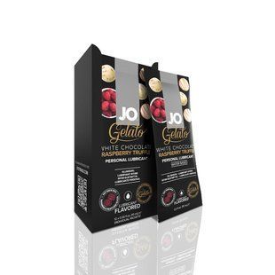 Набір лубрикантів Foil Display Box &ndash; JO Gelato - White Chocolate Raspberry &ndash; 12 &times; 10ml жива фотографія