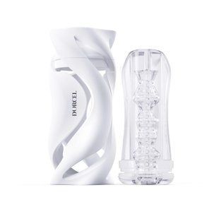 Мастурбатор Dorcel DEEP BLOW WHITE, подвійне використання жива фотографія