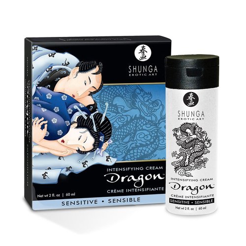 Стимулювальний крем для пар Shunga SHUNGA Dragon Cream SENSITIVE (60 мл) ніжніший ефект жива фотографія