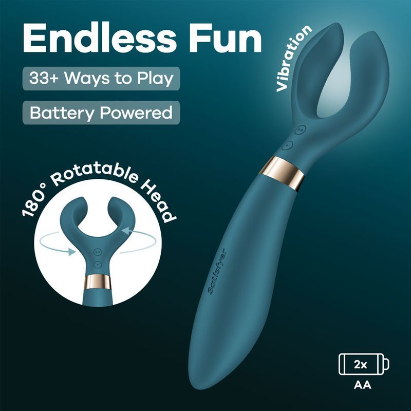 Вибратор для пар Satisfyer Endless Fun Battery Series, три мотора, многофункциональный реальная фотография