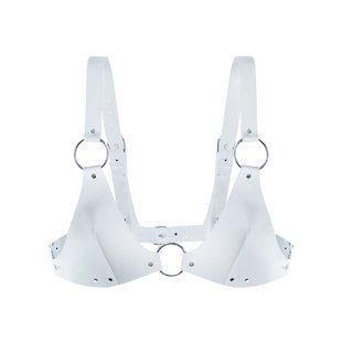 Лиф из натуральной кожи Feral Feelings - Bikini Top White реальная фотография