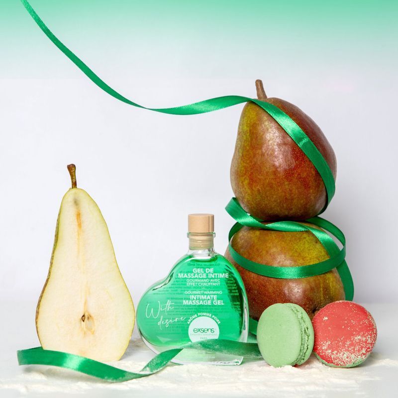 Массажный гель EXSENS With Desire Apple Pear 50 мл разогревающий, без сахара, съедобный реальная фотография