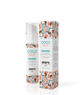 Массажное масло EXSENS Coconut 50мл разогревающее, без сахара, без парабенов, съедобное реальная фотография